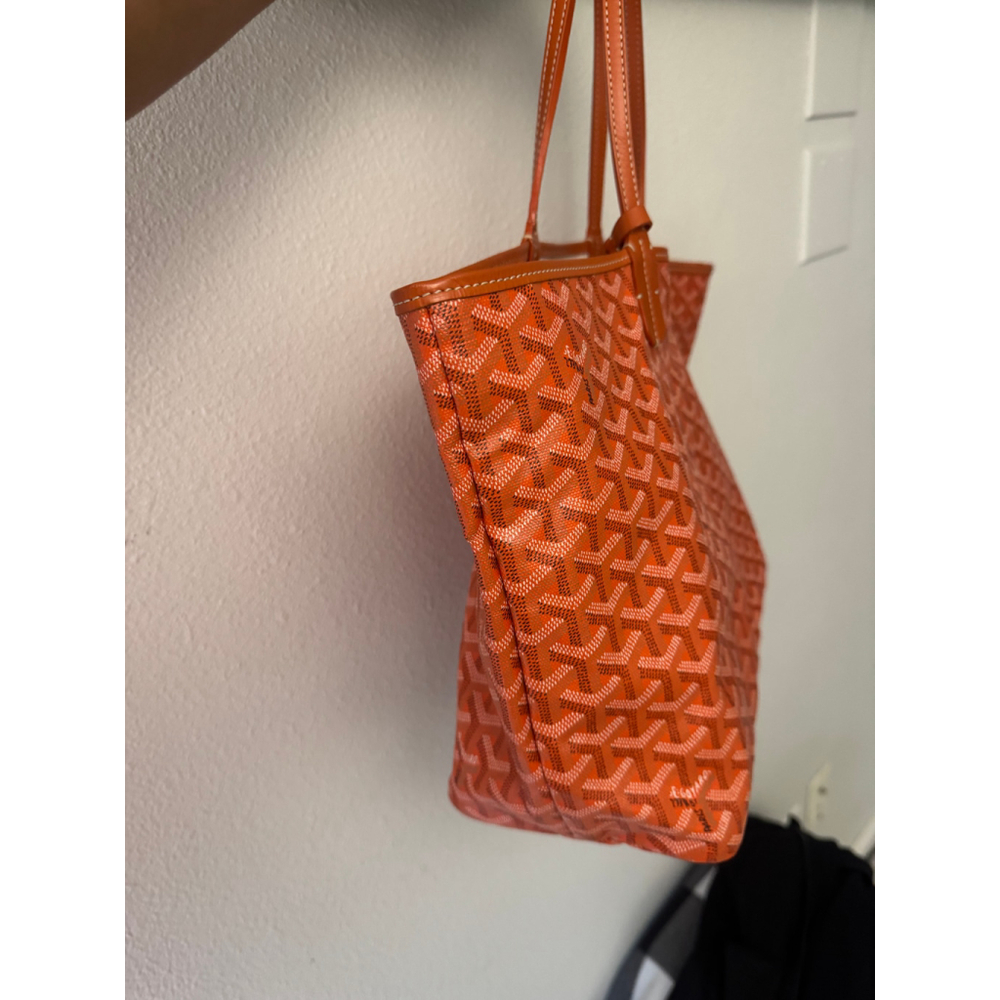 Goyard St. Louis PM Tote – Orange Canvas with Pouch - Picture 4 of 16